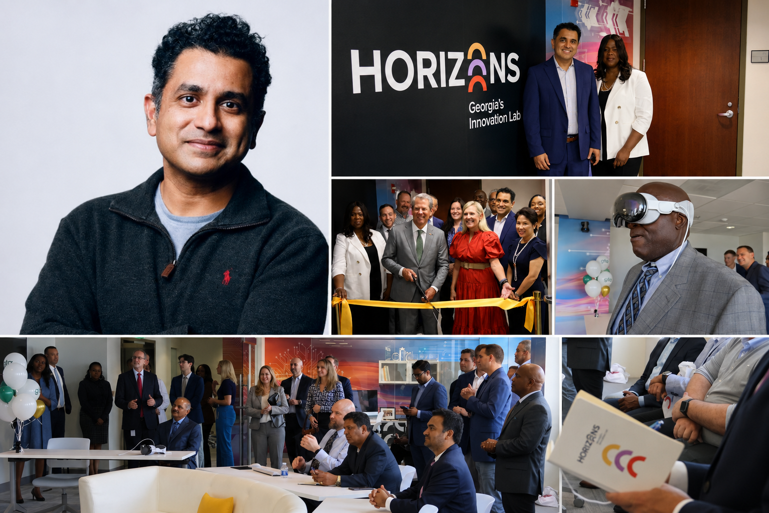Collage from the opening of Georgia’s Horizons Innovation Lab.